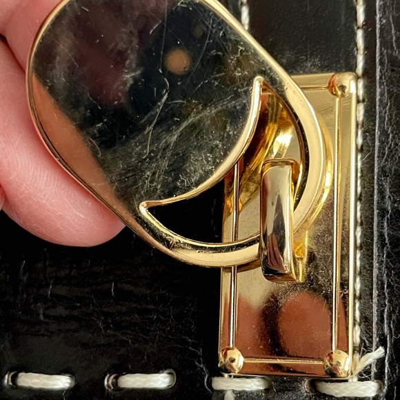 MICHAEL Michael Kors Hamilton black leather snap belt bag gold hardware NWT, S - Picture 8 of 12